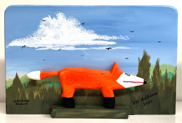 REF FOX CARVING with a Colorful Background (14) by Minnie & George