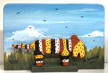 TIGER CARVING with a Colorful Background (8) by Minnie & George