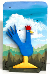 BIG BLUE ROOSTER Display (28) by Minnie & George
