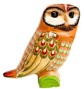 OWL  - PAPER MACHE  SCULPTURE - Alcada-Mexico
