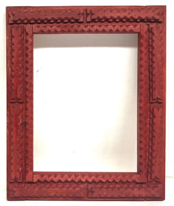 TRAMP ART PICTURE FRAME (4-J) by Geo G Borum