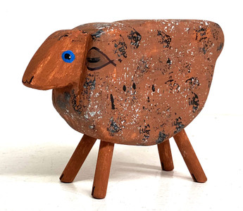 SHEEP CARVING (#13) by Joann Butts.