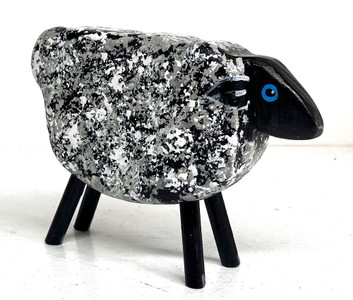 SHEEP CARVING (#14) by Joann Butts.