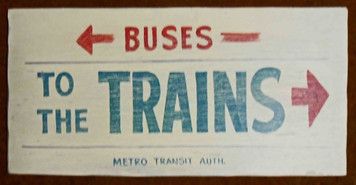 To the BUSES & TRAINS OLD TIME SIGN 