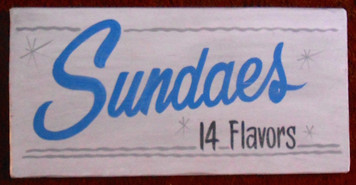 ICE CREAM SHOPPE - SUNDAES - 14 Flavors 