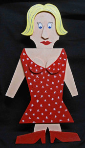Girl in the Red Dress Wall Hanger by George Borum