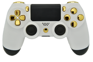 White & Gold "Soft Touch" PS4 Controller | PS4