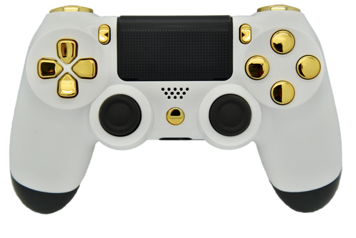 White & Gold "Soft Touch" PS4 Controller | PS4