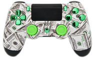 Money & Green Chrome PS4 Controller | PS4