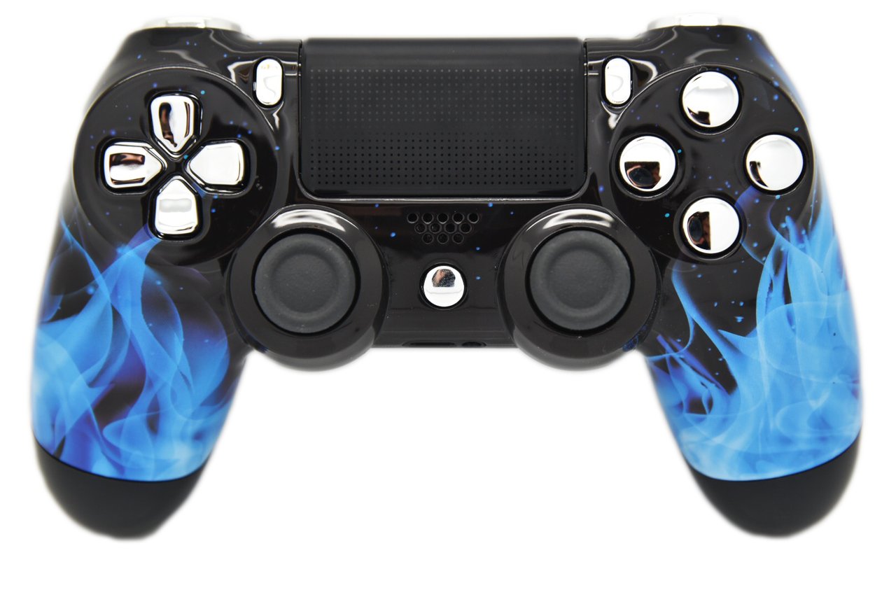Blue Flame Custom PS4 Controller