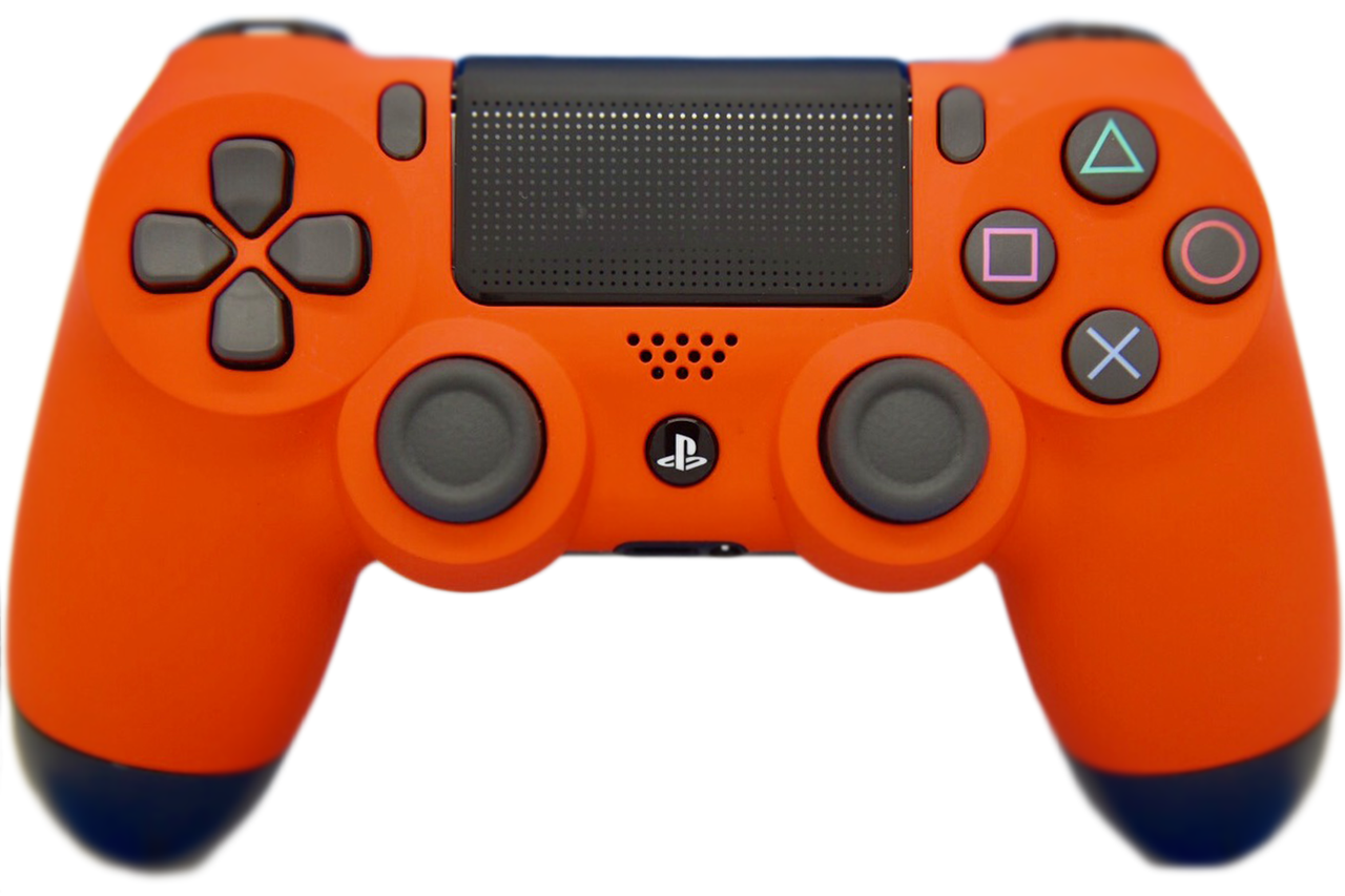 orange dualshock 4 controller
