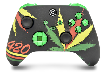 420 & Green Chrome Inserts Custom Xbox Series X|S Controller 