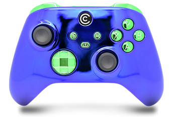 Blue Chrome & Green Chrome Inserts Custom Xbox Series X|S Controller 