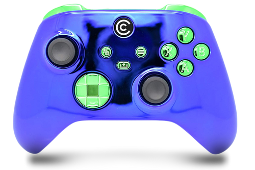 Blue Chrome & Green Chrome Inserts Custom Xbox Series X|S Controller 