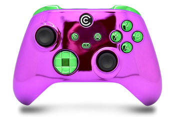 Purple Chrome & Green Chrome Inserts Custom Xbox Series X|S Controller 