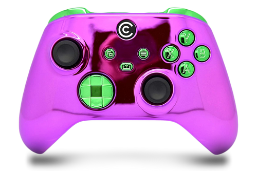 Purple Chrome & Green Chrome Inserts Custom Xbox Series X|S Controller 