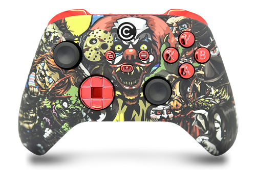 Scary Party & Red Chrome Inserts Custom Xbox Series X|S Controller 