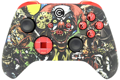 Scary Party W/ Red Chrome Inserts Xbox Series X/S Controller | Xbox Series X/S