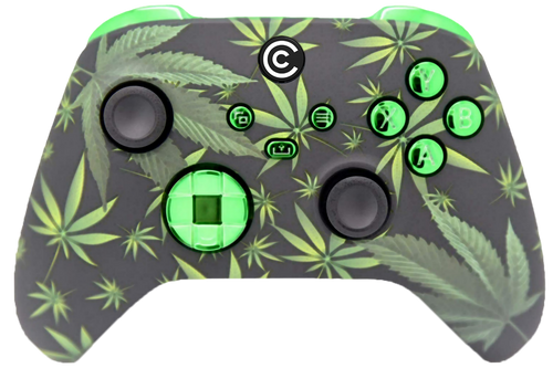 Weeds W/ Green Chrome Inserts Xbox Series X/S Controller | Xbox Series X/S