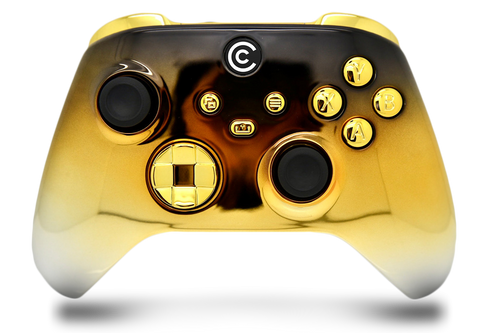 Gold Fade & Gold Chrome Inserts Custom Xbox Series X|S Controller 