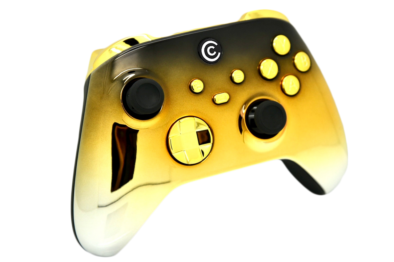 Gold Fade W/ Gold Chrome Inserts Xbox Series X/S Custom Controller