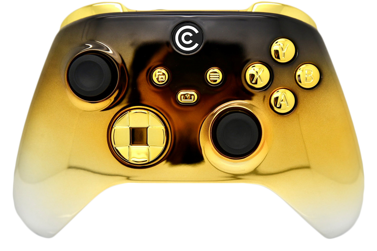 Gold Fade W/ Gold Chrome Inserts Xbox Series X/S Custom Controller