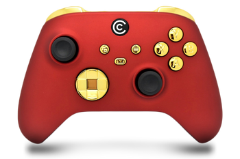 Red & Gold Chrome Inserts Custom Xbox Series X|S Controller 