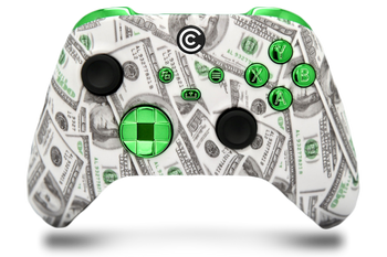 Money & Green Chrome Inserts Custom Xbox Series X|S Controller 