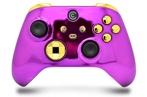 Purple Chrome & Gold Chrome Inserts Custom Xbox Series X|S Controller 