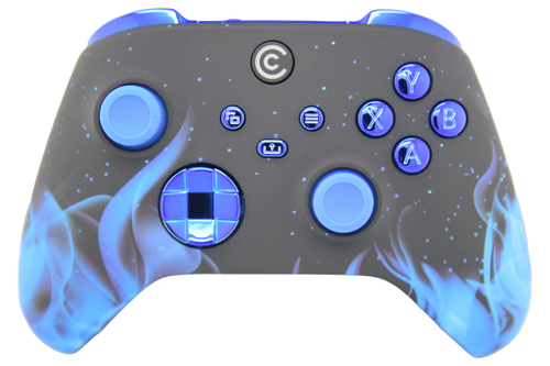 Blue Flame w/ Blue Chrome Inserts Xbox Series X/S Controller | Xbox Series X/S