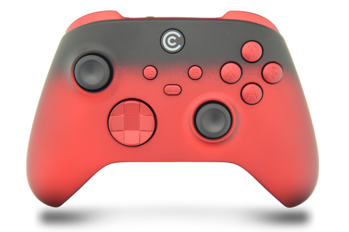 Red & Black Fade & Red Inserts Custom Xbox Series X|S Controller 