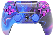 Blue & Purple Swirl w/ Purple Chrome Inserts PS5 Controller | PS5