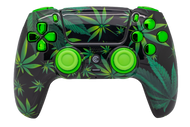 Weeds & Green Chrome Inserts PS5 Controller | PS5
