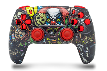 Scary Party & Red Chrome Inserts PS5 Controller | PS5