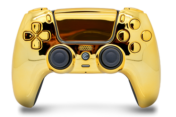 Gold & Gold Chrome Inserts PS5 Controller | PS5