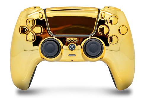 Gold & Gold Chrome Inserts PS5 Controller | PS5