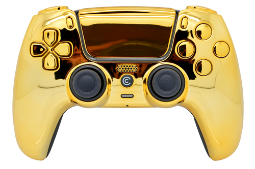 Gold & Gold Chrome Inserts PS5 Controller | PS5