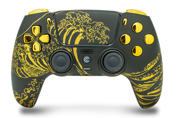 Golden Waves & Gold Chrome PS5 Controller | PS5