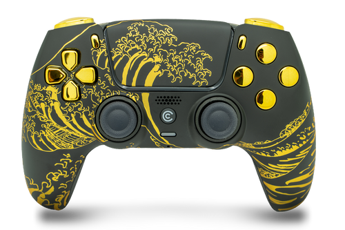 Golden Waves & Gold Chrome PS5 Controller | PS5