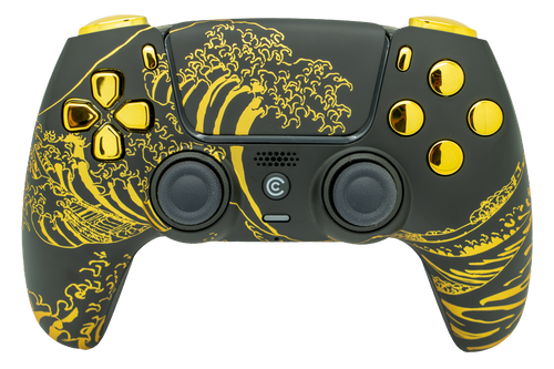Golden Waves & Gold Chrome PS5 Controller | PS5