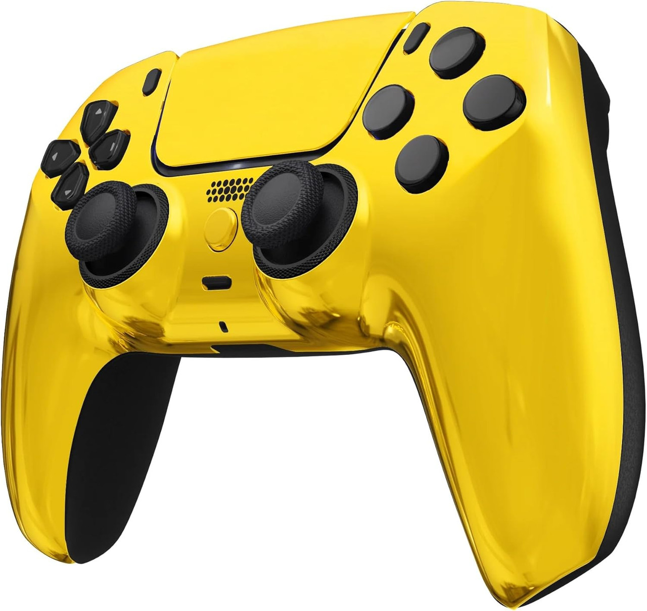ps5コントローラー　メタルローズゴールドandホワイト Glossy Chrome Gold Decorative Trim Shell With Accent Rings