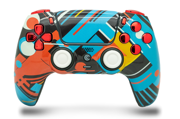 Abstract Fusion & Red Chrome PS5 Controller | PS5