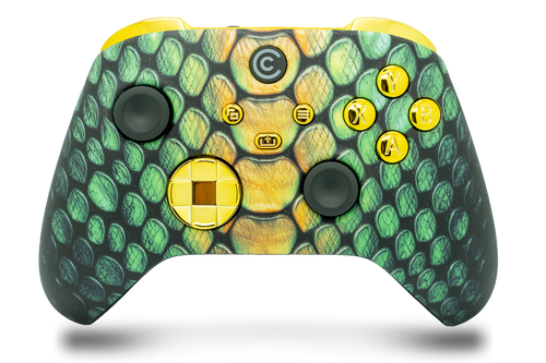 Viper Grid & Gold Chrome Inserts Custom Xbox Series X|S Controller 