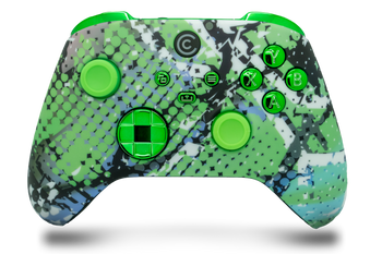 Swamp Fade & Green Chrome Inserts Custom Xbox Series X|S Controller 