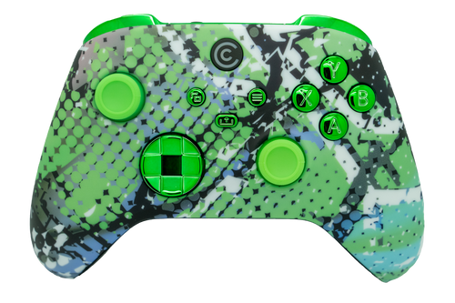 Swamp Fade & Green Chrome Inserts Xbox Series X/S Controller | Xbox Series X/S