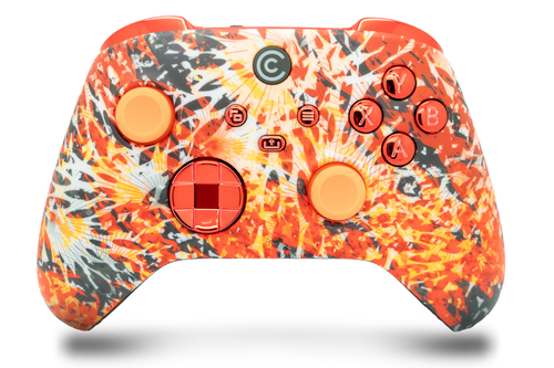 Solar Flare & Red Chrome Inserts Custom Xbox Series X|S Controller 