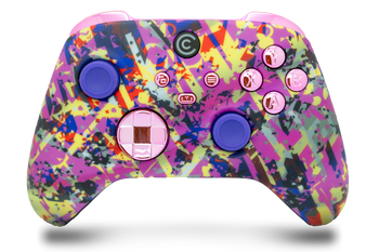 Neon Drip & Pink Chrome Inserts Custom Xbox Series X|S Controller 