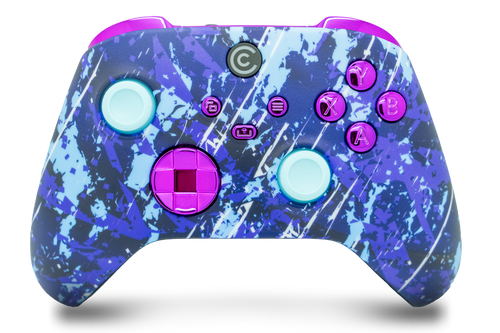 Midnight Surge & Purple Chrome Inserts Custom Xbox Series X|S Controller 