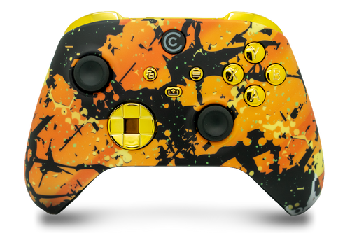 Molten Camo & Gold Chrome Inserts Custom Xbox Series X|S Controller 