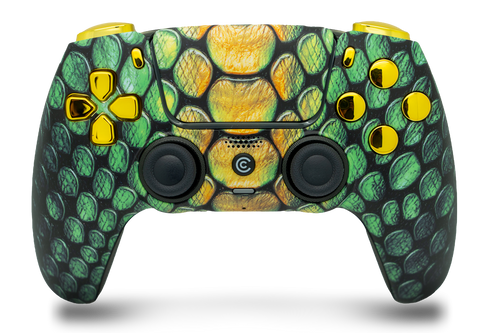 Viper Grid & Gold Chrome Inserts PS5 Controller | PS5